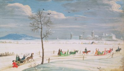 Paesaggio innevato tedesco con slitte da Nicolas Hoffmann