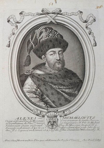 Ritratto dello Zar Alessio I Michajlovič di Russia da Nicolas III de Larmessin