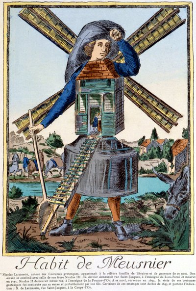 Abito da mugnaio - incisione di Nicolas Larmessin da Nicolas II de Larmessin