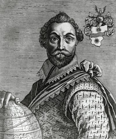 Ritratto di Francis Drake (1540-1596) da Nicolas II de Larmessin