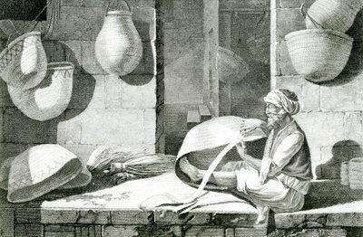 Fabbricante di tappeti e tessitore di cesti da Nicolas Jacques (after) Conte