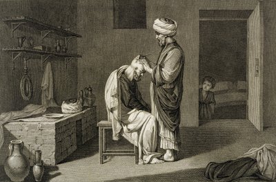 Il barbiere, dal Volume II Arti e Mestieri di 
