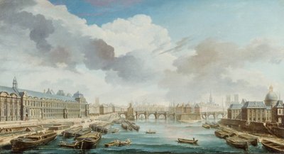Le Louvre, le Pont-Neuf e il Collège des Quatre-Nations, 1755 da Nicolas Jean Baptiste Raguenet