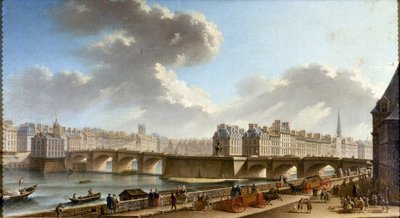 Le Pont-Neuf e la Cité, visti dal quai de Conti da Nicolas Jean Baptiste Raguenet