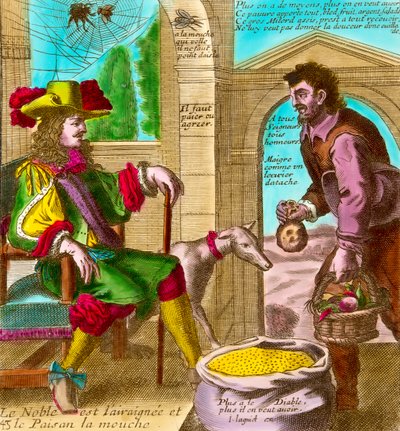 Terzo Stato Fiscale: Il Ragno e la Mosca o Il Nobile e il Contadino da Nicolas and Lagniet Jacques Guerard
