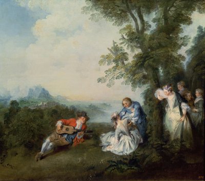 Una compagnia al margine della foresta, 1720 da Nicolas Lancret
