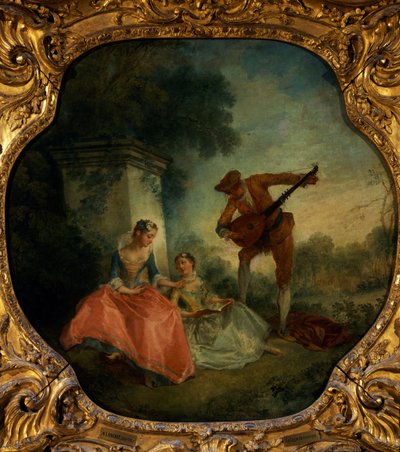Lezione di musica con liuto, di Nicolas Lancret, Francia da Nicolas Lancret