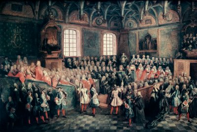 Il Seggio della Giustizia nel Parlamento di Parigi da Nicolas Lancret