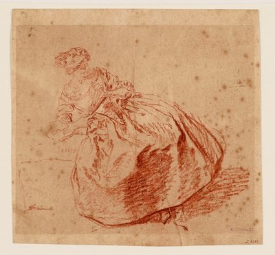Giovane donna con ventaglio da Nicolas Lancret