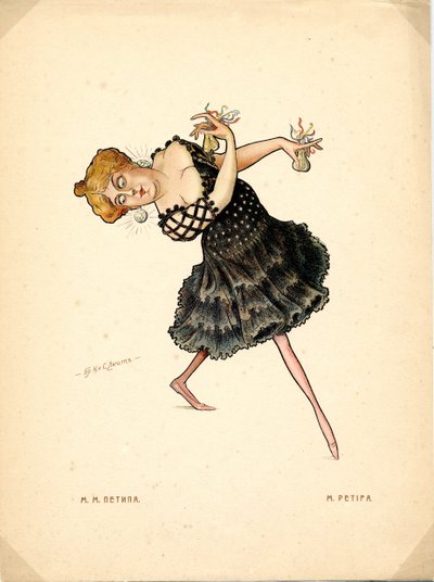 Ritratto di Marie Petipa, ballerina russa da Nicolas Legat