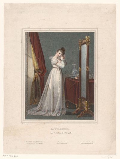 Giovane donna davanti allo specchio da Nicolas Maurin
