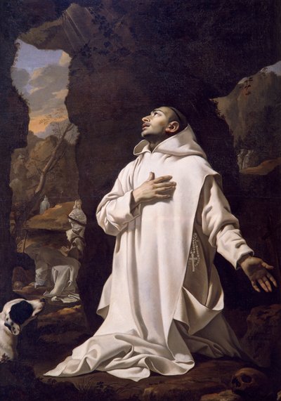 San Bruno che prega nel deserto da Nicolas Mignard