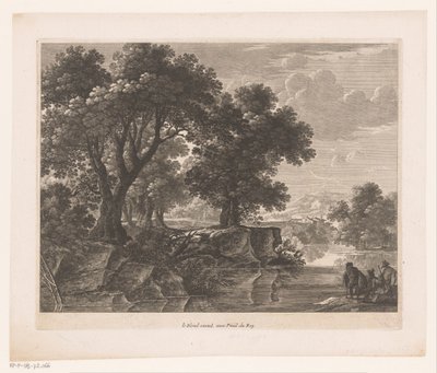 Tre uomini presso un fiume da Nicolas Perelle