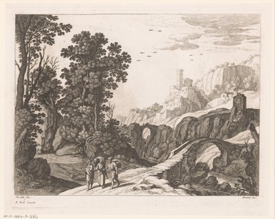 Paesaggio con i discepoli di Emmaus da Nicolas Perelle