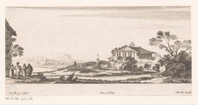Paesaggio con cappella da Nicolas Perelle