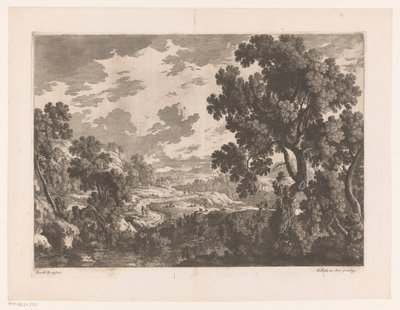 Paesaggio fluviale con strada tortuosa da Nicolas Perelle