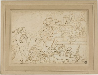Scena con ninfe e satiro da Nicolas Pierre Loir