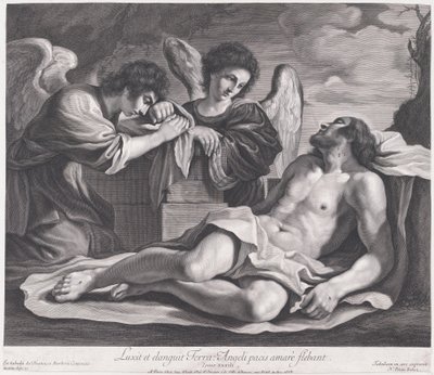 Angeli in lutto sul Cristo morto da Nicolas Pitau