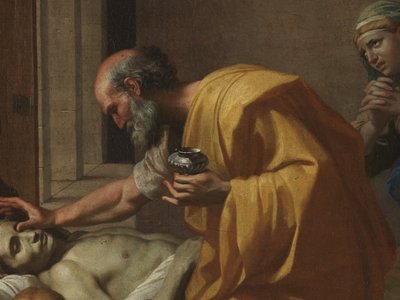 Estrema Unzione, dai Sette Sacramenti, 1638-40 da Nicolas Poussin