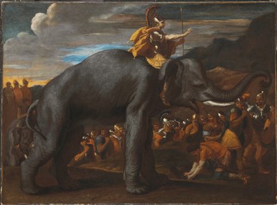 Annibale attraversa le Alpi su un elefante da Nicolas Poussin