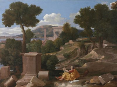 Paesaggio con San Giovanni a Patmos da Nicolas Poussin