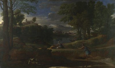Paesaggio con un uomo ucciso da un serpente da Nicolas Poussin