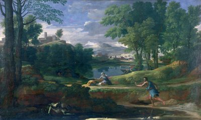 Paesaggio con un uomo ucciso da un serpente, c.1648 da Nicolas Poussin