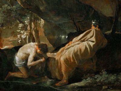 Mida alla fonte del fiume Pactolus, ca 1627 da Nicolas Poussin