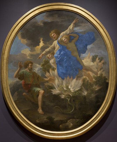 Mosè e il roveto ardente da Nicolas Poussin