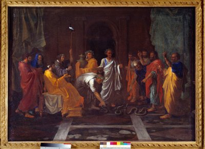 Mosè trasforma il bastone di Aronne in un serpente da Nicolas Poussin