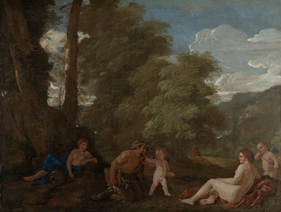 Ninfe e un satiro, o Amor Vincit Omnia da Nicolas Poussin