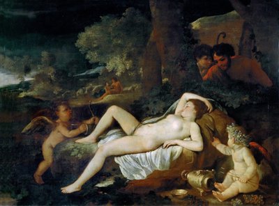 Venere a riposo con Cupido, ca 1624 da Nicolas Poussin