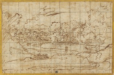 Strada lungo un fiume tortuoso da Nicolas Poussin