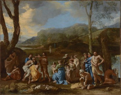 San Giovanni che battezza nel fiume Giordano da Nicolas Poussin