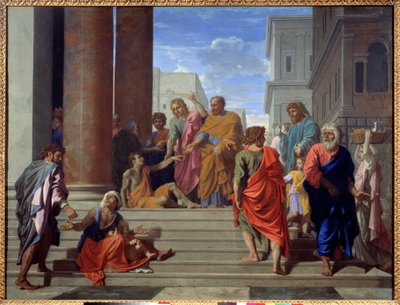 San Pietro e San Giovanni che guariscono lo zoppo da Nicolas Poussin