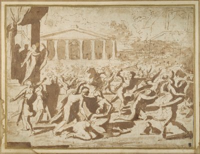 Studio per il ratto delle Sabine, c.1633 da Nicolas Poussin