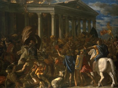 La distruzione e il saccheggio del Tempio di Gerusalemme da Nicolas Poussin