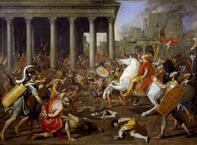 La distruzione dei templi di Gerusalemme da parte di Tito da Nicolas Poussin