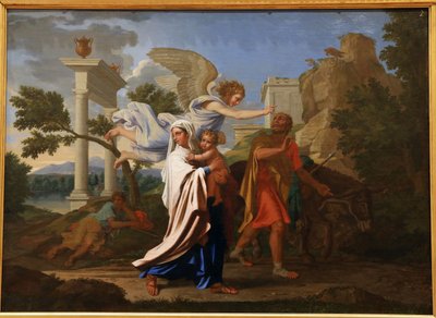 La fuga in Egitto, 1657 da Nicolas Poussin