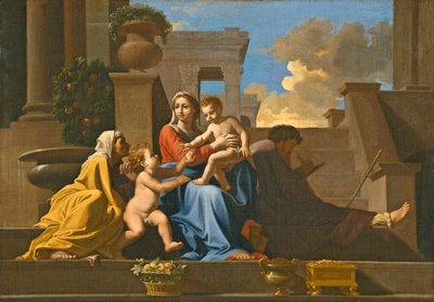 La Sacra Famiglia sui gradini, 1648 da Nicolas Poussin