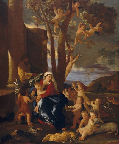 La Sacra Famiglia con San Giovanni Battista, ca. 1627 da Nicolas Poussin
