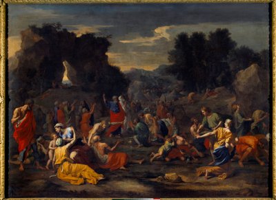 Gli Israeliti raccolgono la manna nel deserto da Nicolas Poussin