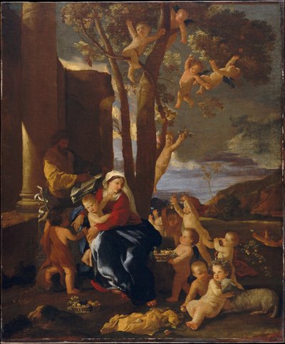 Il riposo durante la fuga in Egitto da Nicolas Poussin