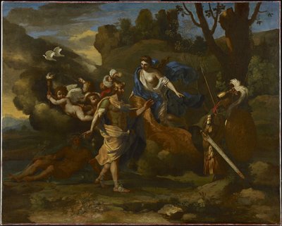 Venere, madre di Enea, gli presenta le armi forgiate da Vulcano, c.1635 da Nicolas Poussin