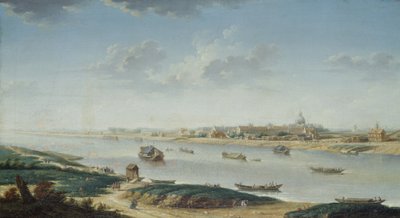 La Salpêtrière, vista dalla Rapée, circa 1752 da Nicolas Raguenet