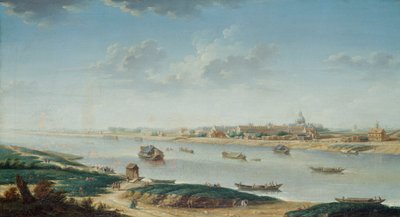 La Salpêtrière vista da la Rapee da Nicolas Raguenet