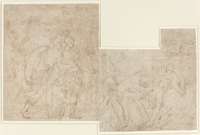 Tre soldati scoprono una donna addormentata da Nicolas Raymond de La Fage
