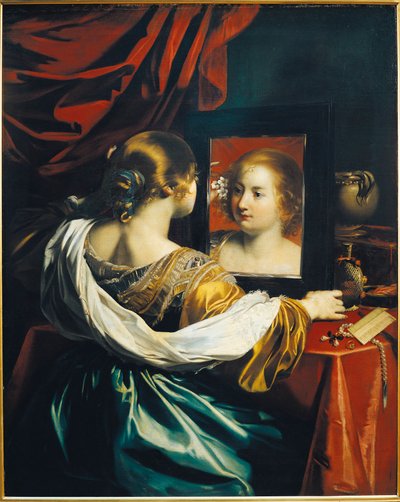 Vanità, Donna allo specchio da Nicolas Regnier