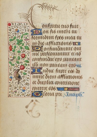 Pagina di testo decorata da Nicolas Spierinc