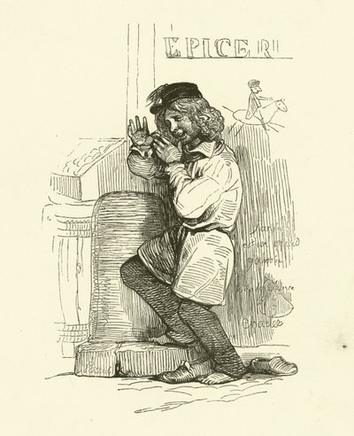 Il Monello (incisione) da Nicolas Toussaint (after) Charlet